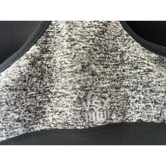 Victoria's Secret VSX Knockout Front Zip Sport Bra 32C padded racerback gray - Picture 7 of 11